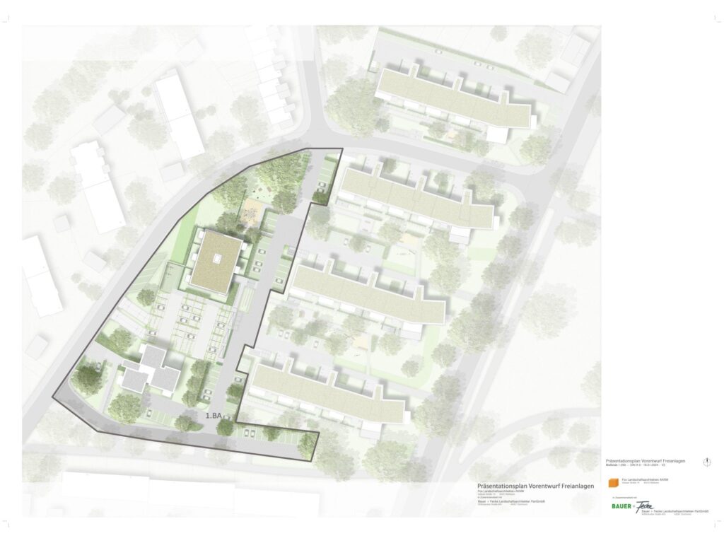 Freianlagen Wohnungsbau Mietergärten Spielplatz Wohnanlage Bochum